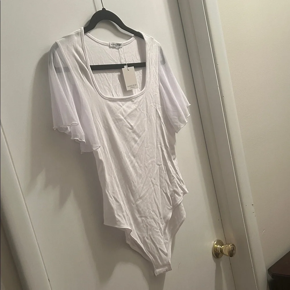 Chic White Women's Bodysuit - Picture 2 of 2